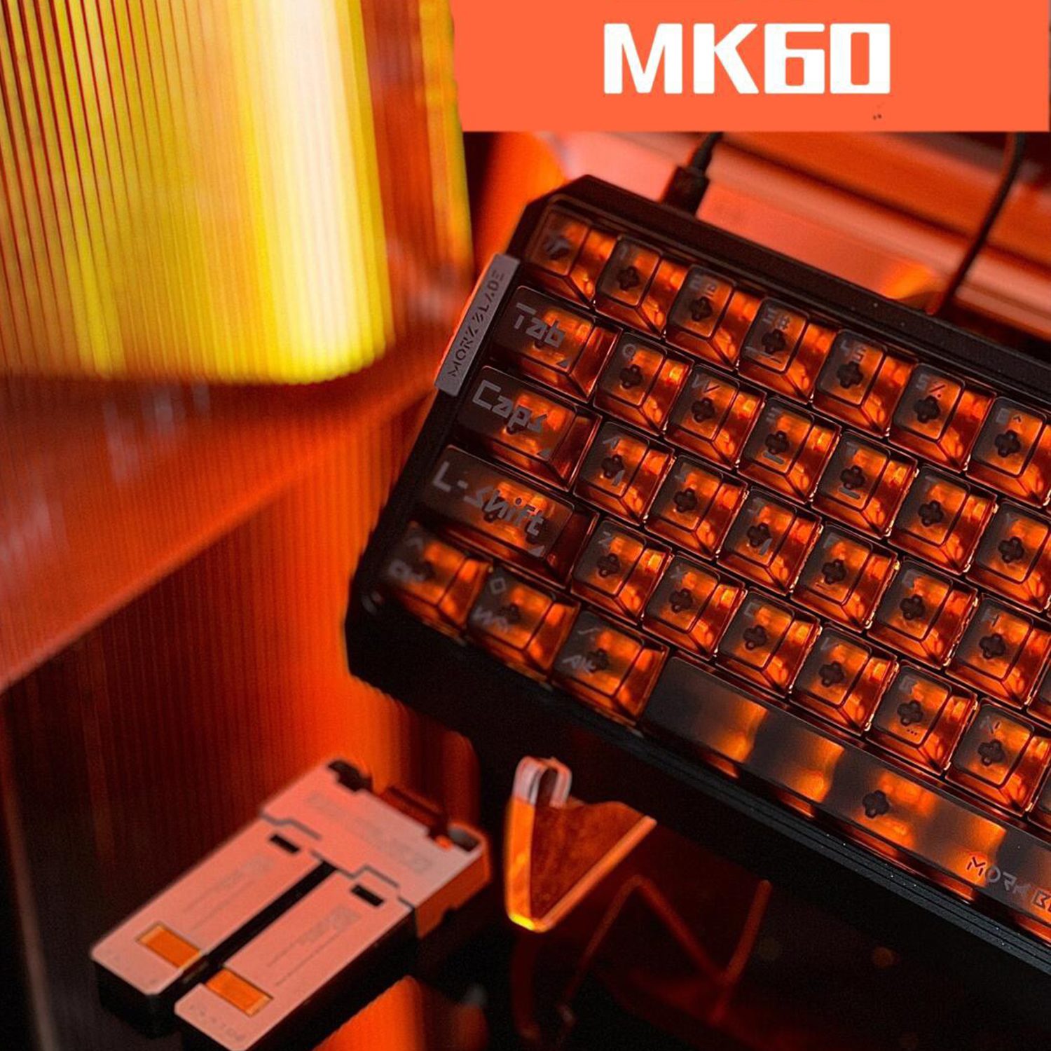 MorkBlade x AULA コラボモデル MK60 レッド AULA X MORK BLADE MK60 Magnetic Switch Mechanical Keyboard