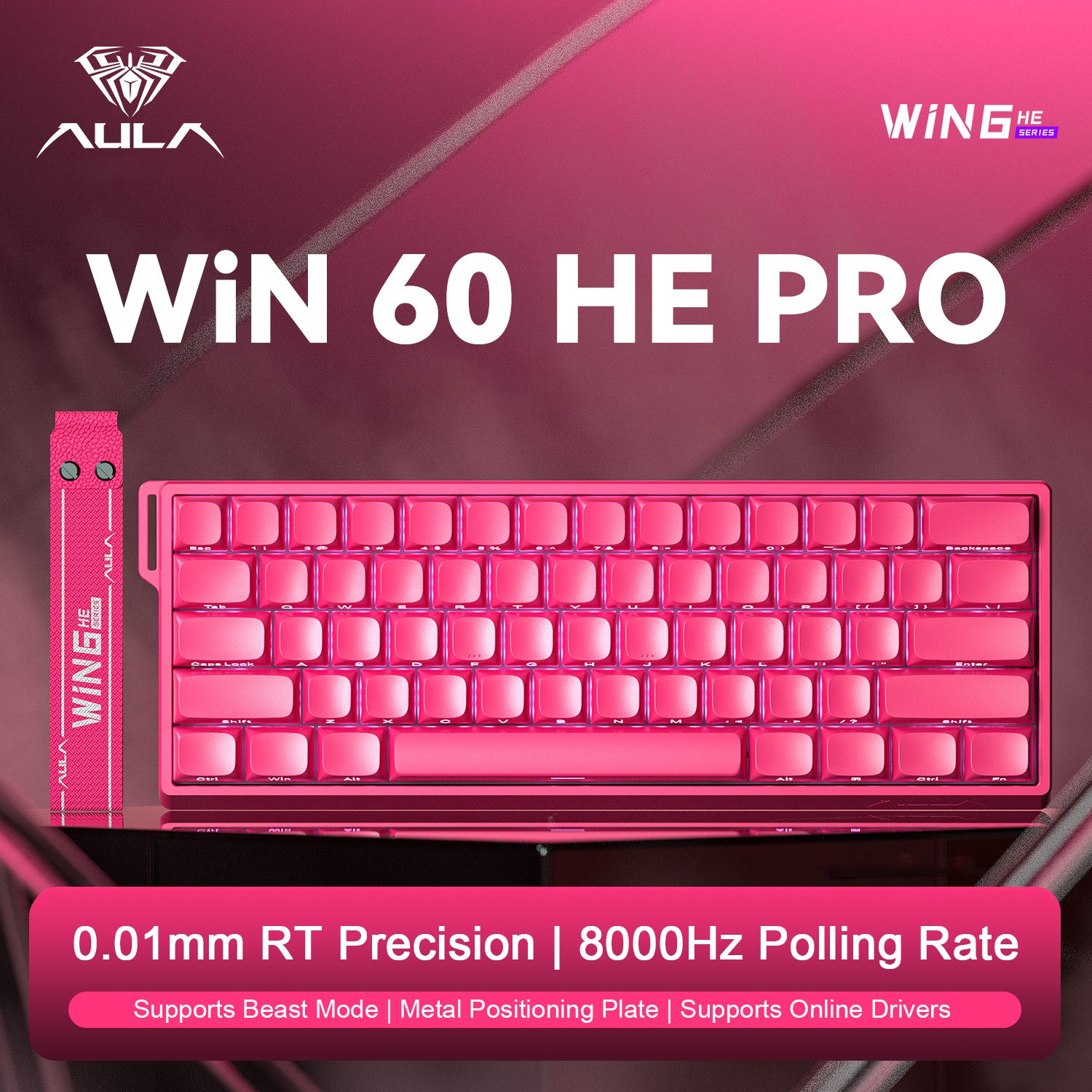 AULA WIN60 HE カスタム EPOMAKER AULA WIN60 HE 60% przewodowa klawiatura magnetyczna