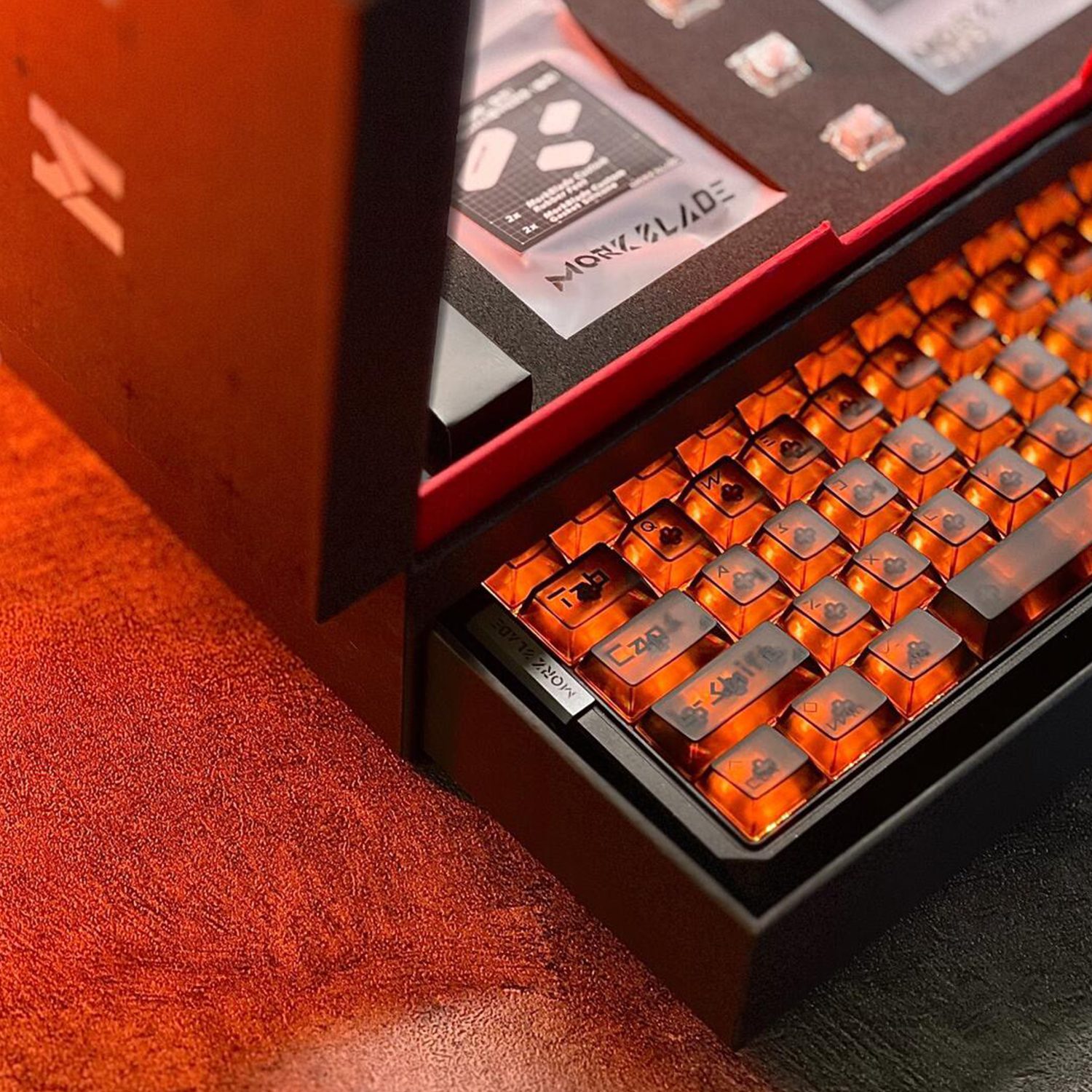 MorkBlade x AULA コラボモデル MK60 レッド AULA X MORK BLADE MK60 Magnetic Switch Mechanical Keyboard